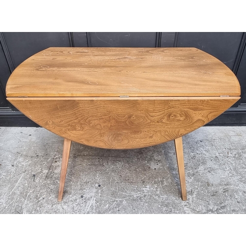 1116 - A mid-century Ercol Windsor drop leaf dining table, 113cm wide.