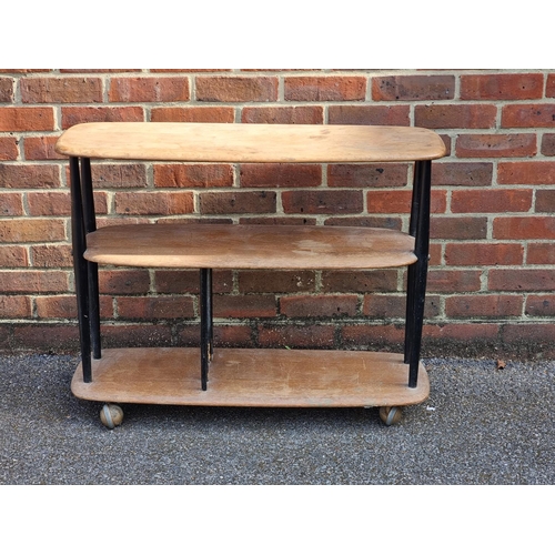 1119 - A mid-century Ercol 'Giraffe' tea trolley, 91cm wide.