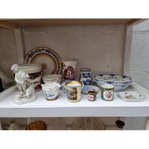 1154 - An interesting group of 18th century and later Continental porcelain, to include Sevres, Berlin and ... 