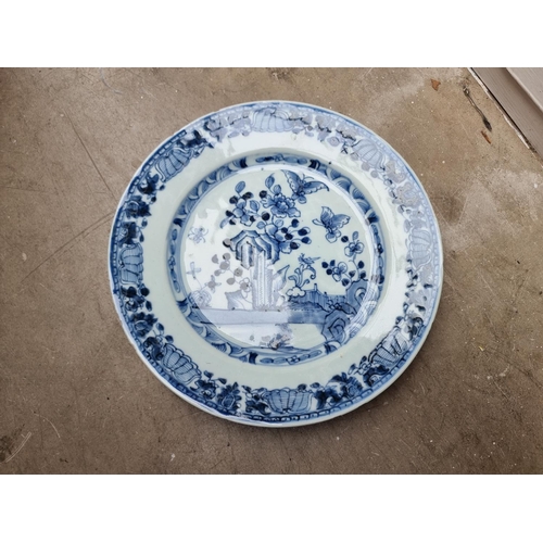 1156 - A collection of 18th/19th century Chinese blue and white plates, largest 25.5cm diameter, (some dama... 