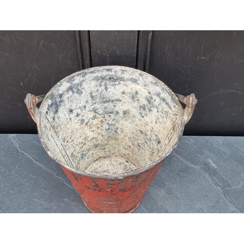 1183 - A George VI fire bucket, height including handle 50cm.