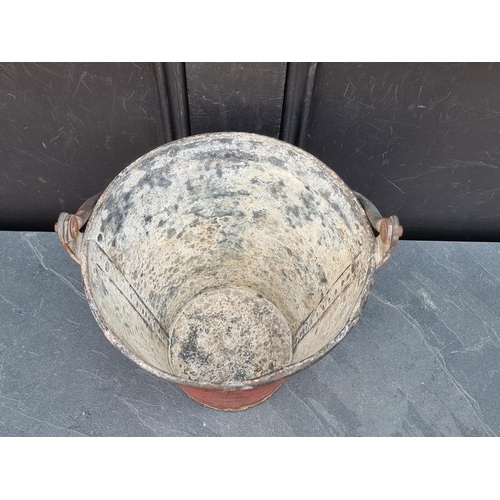 1183 - A George VI fire bucket, height including handle 50cm.