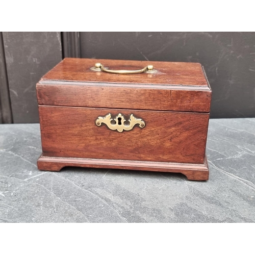 1189 - Two Georgian mahogany tea caddies, largest 29.5cm wide.