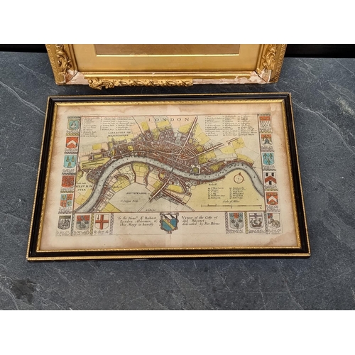 1225 - An antique hand coloured map of 'London', by Richard Blume, pl.17 x 28cm; together with another... 