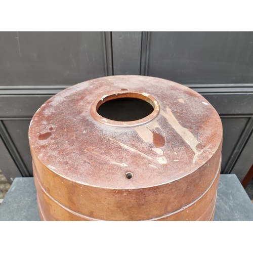 1234 - A large Victorian salt glazed barrel, 63cm high.