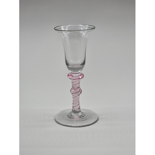 1247 - A Continental colour twist soda glass, probably Dutch, 16.5cm high.  ... 