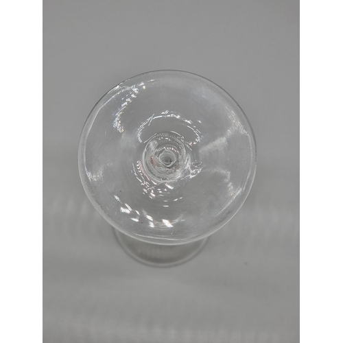 1248 - An 18th century combined twist stem wine glass, 15.5cm high.