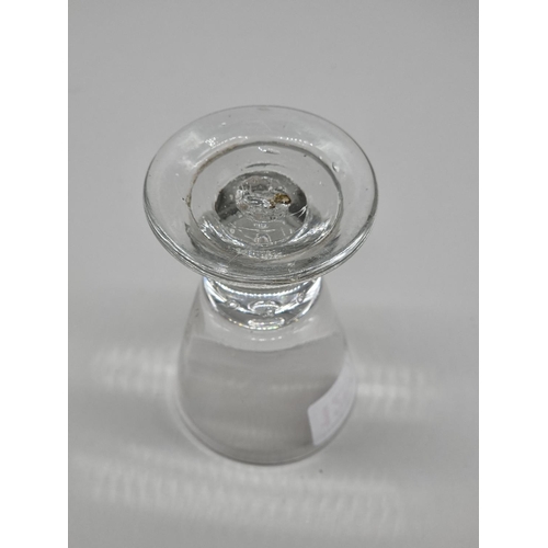 1251 - An 18th century Continental drinking glass, with engraved decoration, 10.5cm high.