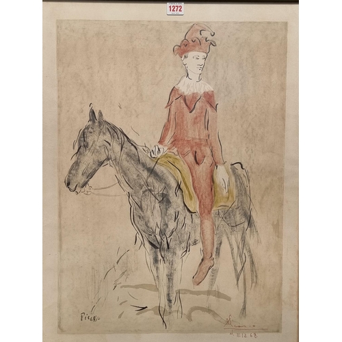 1272 - Pablo Picasso, 'Jester on Horseback', signed and dated 11.12.69, lithograph, 65.5 x 50cm.Provenance:... 