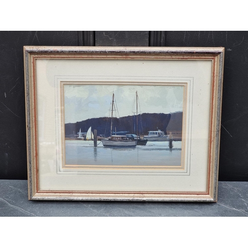 1288 - Norman Battershill, 'Sailing at Yarmouth', signed and titled verso, oil on card, 14.5 x 21cm.... 