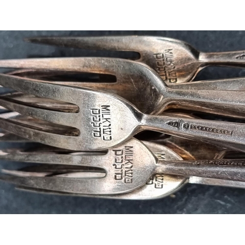 1307 - A part canteen of Cunard Line electroplated cutlery.