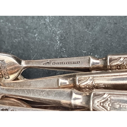 1307 - A part canteen of Cunard Line electroplated cutlery.