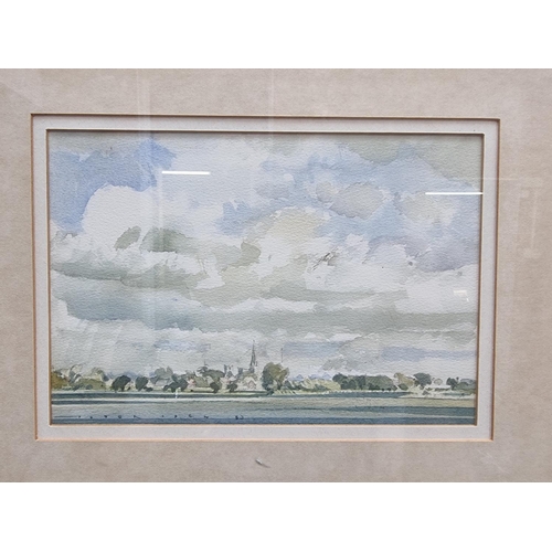 1325 - Peter Iden, 'Chichester from the Harbour at Fishbourne', signed and dated '82, watercolour and gouac... 