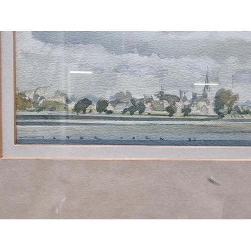 1325 - Peter Iden, 'Chichester from the Harbour at Fishbourne', signed and dated '82, watercolour and gouac... 