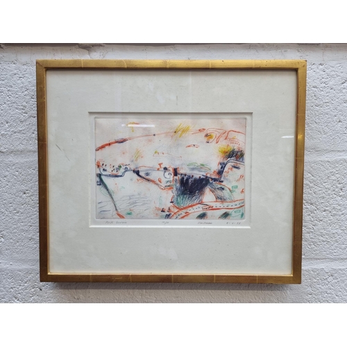 1328 - John Hartman, 'Port Severn', signed, titled, dated and numbered 15/15, labelled verso, dry point etc... 