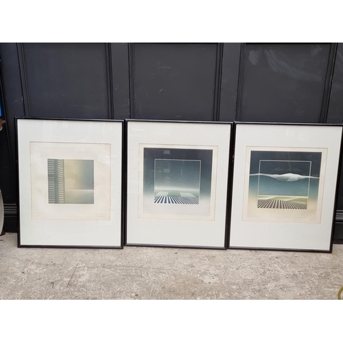 1343 - Jean Solambre, set of three limited edition pencil signed aquatints, pl.39.5 x 39.5cm. (3)... 