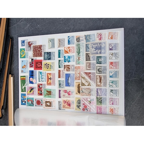 1350 - Stamps: three albums and two stockbooks. (5)