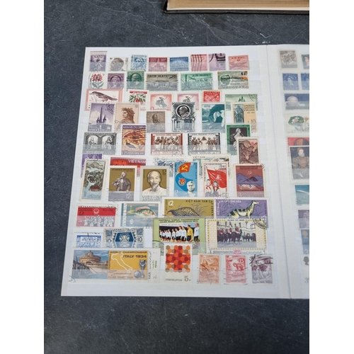 1350 - Stamps: three albums and two stockbooks. (5)