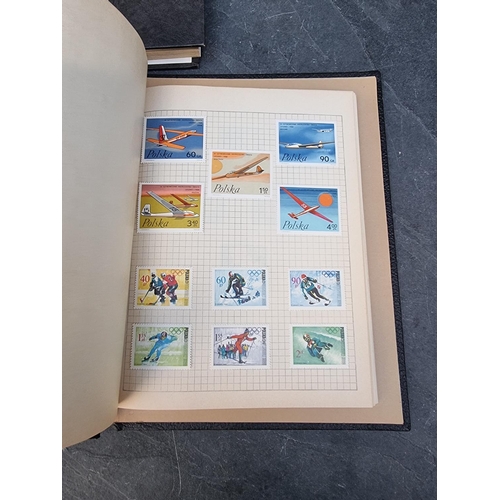 1350 - Stamps: three albums and two stockbooks. (5)