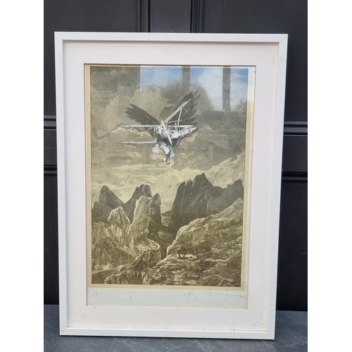 1355 - Tom Phillips, 'Flying Man and The Ape of Nature' (from the Dante's Inferno Set), signed, screenprint... 