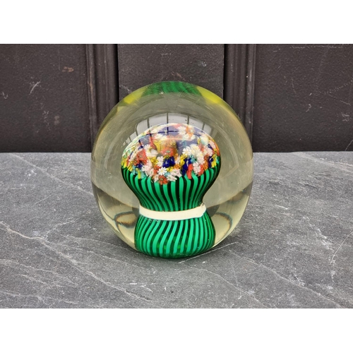 1363 - A large antique glass paperweight, 11.5cm high.