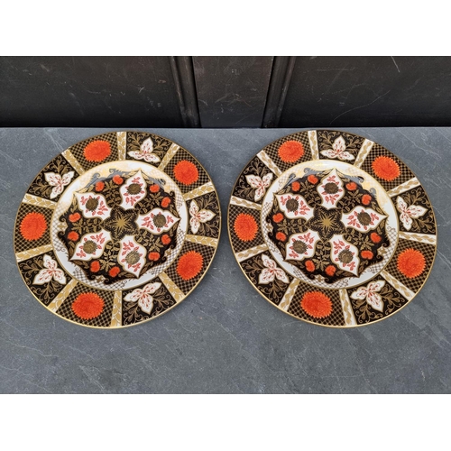 1371 - A pair of Abbeydale 'Chrysanthemum' Imari plates, 27.5cm diameter.