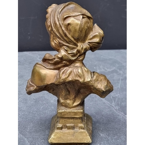 1375 - Emmanuel Villanis, ‘Cendrillon’, signed, gilt bronze, 21.5cm high.