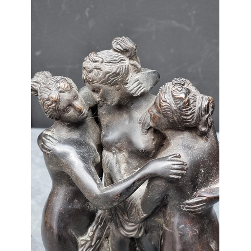 1392 - A bronze figure group of The Three Graces', 28cm high.