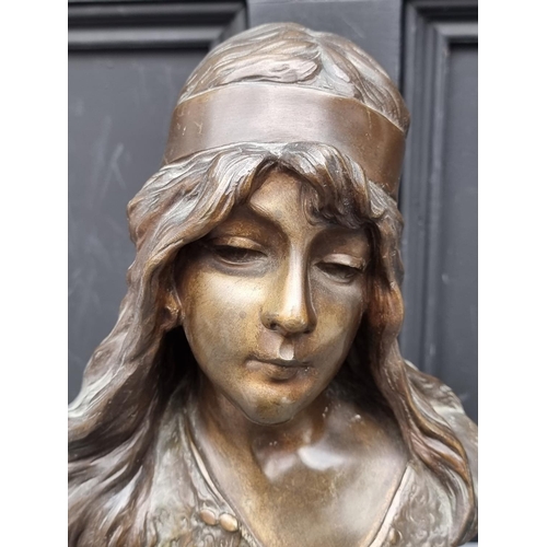 1444 - Emmanuel Villanis, 'Bohemienne', signed and stamped, bronze, 39cm high.