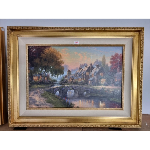 1464 - Thomas Kinkade, 'Cobblestone Lane IV'; 'Peaceful Cottages I', two works, each signed and numbered, c... 