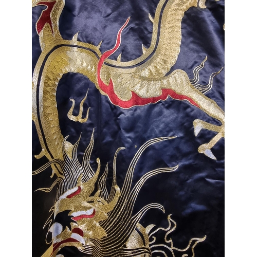 1485 - A Chinese gilt thread embroidered dragon robe. 