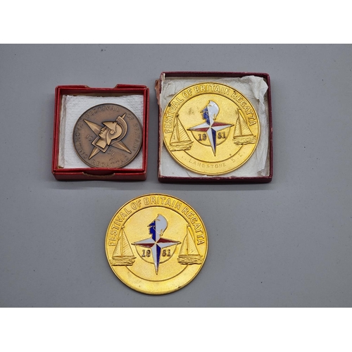 1498 - Four 'Festival of Britain Yachting Regatta' medals. 