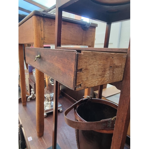 1011 - A George III mahogany bedside table, 37cm wide. 