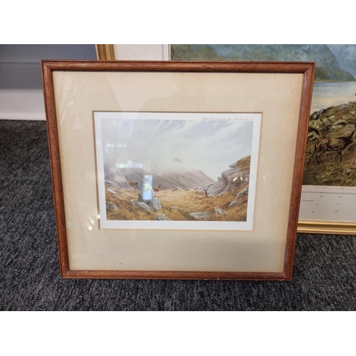 1572 - Frank Wallace, Red Deer in a Highland landscape, signed and dated 1920, watercolour and bodycolour, ... 