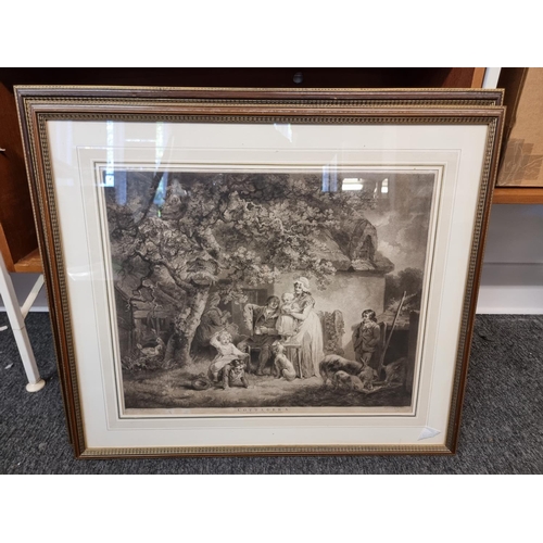 1579 - After George Morland, 'Inside of a Country Alehouse', engraving, 47 x 59.5cm; together with 'Cottage... 