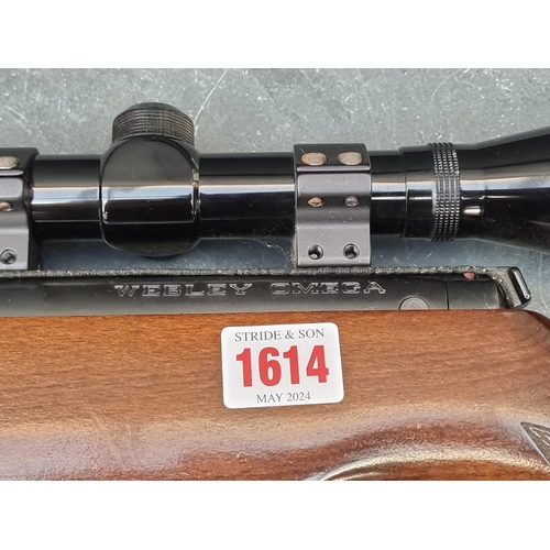 1614 - A Webley Omega .22 cal break action air rifle, Serial No.825952, with Nikko Stirling 4x32 scope.Plea... 