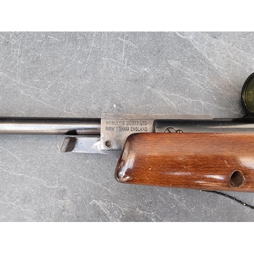 1614 - A Webley Omega .22 cal break action air rifle, Serial No.825952, with Nikko Stirling 4x32 scope.Plea... 