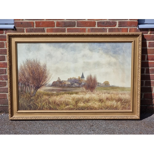 1585 - Ivystan Hetherington, 'A Quiet Haven', Bosham from Chidham, signed and dated 1891, inscribed on orig... 