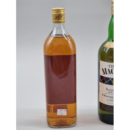 12 - Two old 1 litre bottles of blended Whisky, probably 1970s bottlings, comprising: The Real ... 