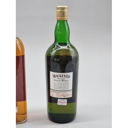 12 - Two old 1 litre bottles of blended Whisky, probably 1970s bottlings, comprising: The Real ... 