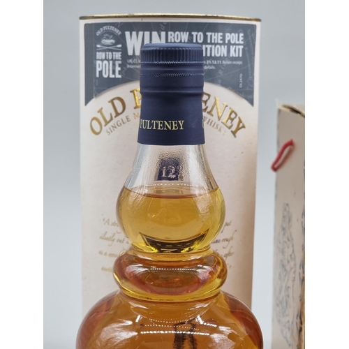 15 - A 70cl bottle of Old Pulteney 12 Year Old Whisky, in card tube; together with a 1 litre bottle of Di... 