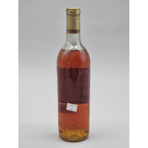 28 - A bottle of Chateau Filhot, Sauternes, 1969.