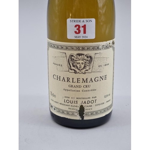 31 - A 75cl bottle of Charlemagne Grand Cru, 1995, Louis Jadot.