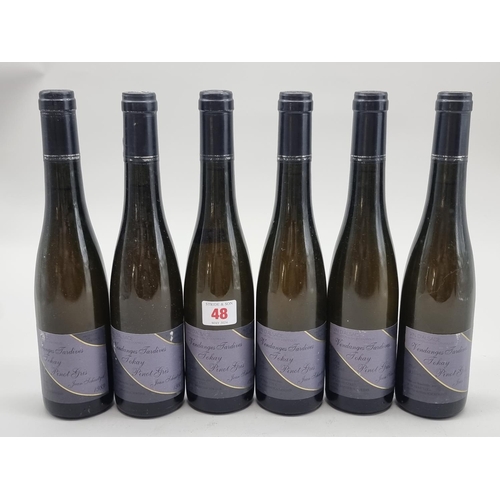 48 - Six 37.5cl bottles of Tokay Pinot Gris Vendanges Tardives, 1989, M Schaetzel. (6)