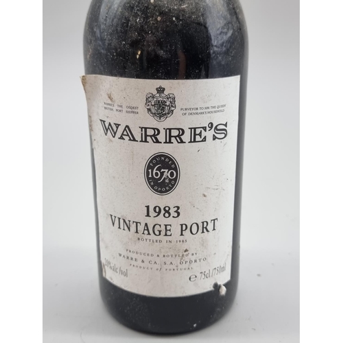 57 - A 75cl bottle of Warre's 1983 Vintage Port, bottled in 1985.