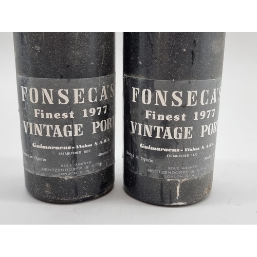 64 - Two 75cl bottles of Fonseca's Finest 1977 Vintage Port. (2)