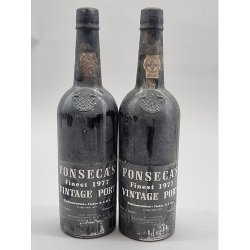 66 - Two 75cl bottles of Fonseca's Finest 1977 Vintage Port. (2)