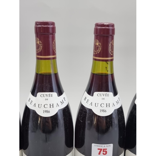 75 - Six 75cl bottles of Gigondas Cuvee Beauchamps, 1986, Chateau de Montmirail. (6)