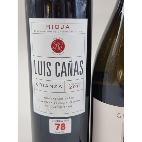 78 - A 150cl magnum bottle of Luis Canas Crianza Rioja, 2011; together with a 150cl magnum bottle of Grey... 