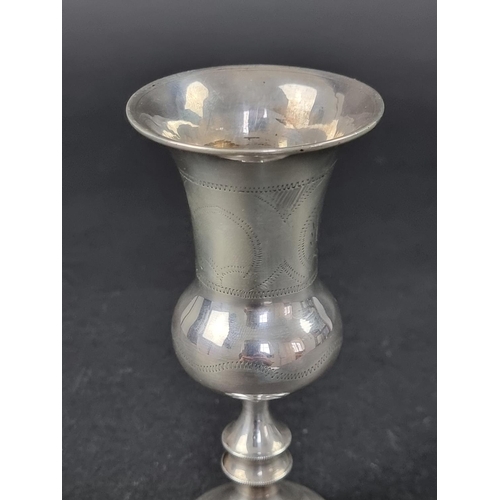 211 - A silver Kiddush cup, by Joseph Zveig, Birmingham 1912, 13cm high, 58g.
